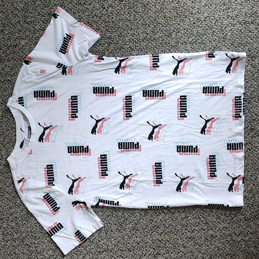 Puma AOP Boy's Crewneck Short Sleeve Tee